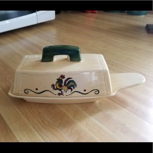 Metlox Poppy Trail collection butter dish